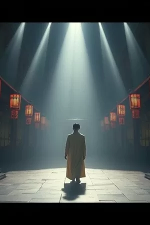 《八月麦田》海报，正午阳光下的金色麦浪与远处农舍