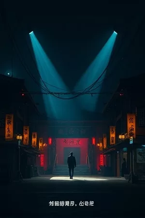 《午夜便利店》海报，雨夜玻璃门内透出的暖黄色灯光